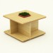 3d model Wooden table for the garden - preview