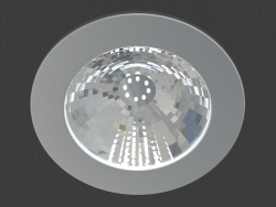 Luminaire à LED encastré (DL18466_01WW-Silver R Dim)