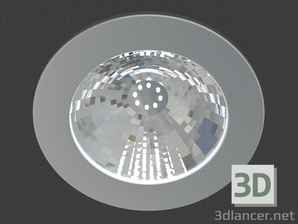 3d модель Встраиваемый светодиодный светильник (DL18466_01WW-Silver R Dim) – превью