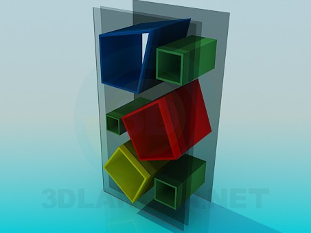 3d модель Стеллаж – превью 3d модель Стеллаж – превью