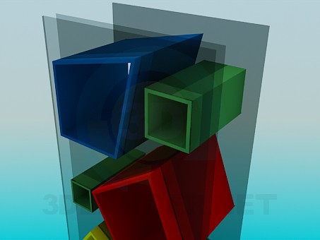 3d модель Стеллаж – превью 3d модель Стеллаж – превью