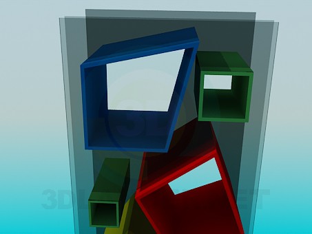 3d модель Стеллаж – превью 3d модель Стеллаж – превью