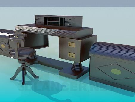 3d model Work place furniture - preview 3d model Work place furniture - preview