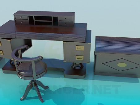 3d model Work place furniture - preview 3d model Work place furniture - preview