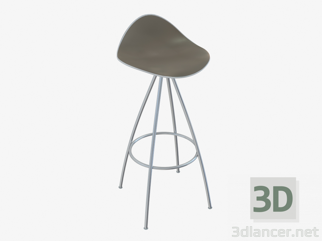 3D modeli Sandalye (beyaz taupe h76) - önizleme