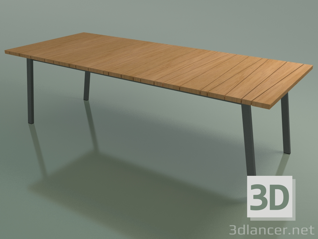 3d model Outdoor dining table with teak top InOut (133, Gray Lacquered Aluminum) - preview