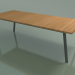 3d model Outdoor dining table with teak top InOut (133, Gray Lacquered Aluminum) - preview
