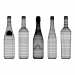 3d French wine bottles model buy - render