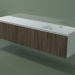 3d model Washbasin with drawers (dx, L 216, P 50, H 48 cm, Noce Canaletto O07) - preview