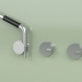 modello 3D Set di 2 miscelatori idroprogressivi per vasca e doccia con doccetta (18 68, AS) - anteprima