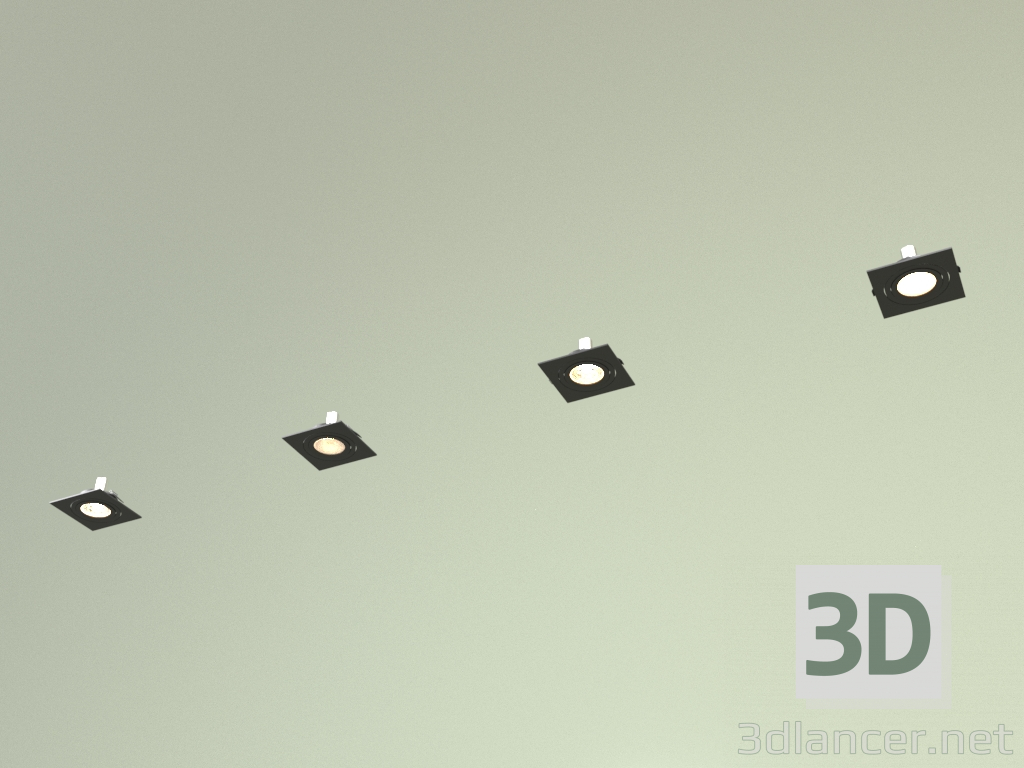 3D modeli Gömme spot SN-101S BK - önizleme