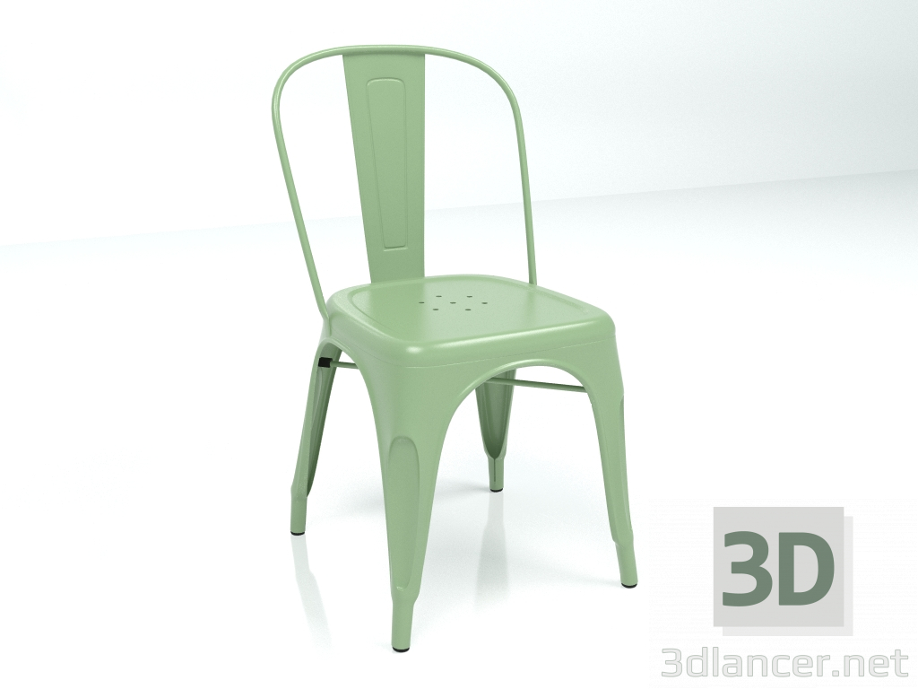 Зеленый стул у человека