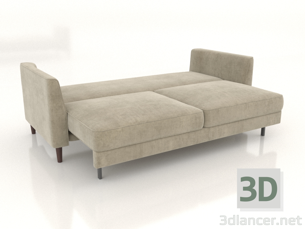 3 डी मॉडल सोफ़ा बिस्तर ग्रेस (बाहर मुड़ा हुआ) - पूर्वावलोकन