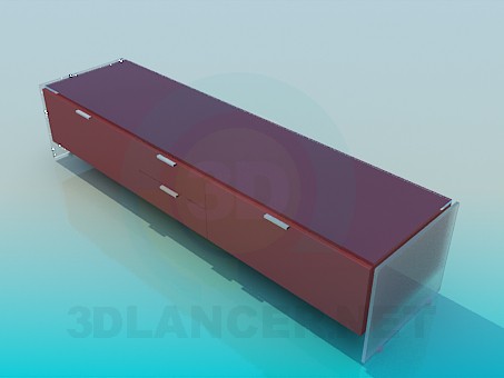 3d model TV table - preview 3d model TV table - preview