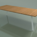 modello 3D Tavolo da pranzo per esterno con piano in teak InOut (133, alluminio laccato bianco) - anteprima