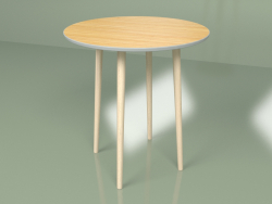 Круглий стіл Супутник 70 см шпон (світло-сірий)