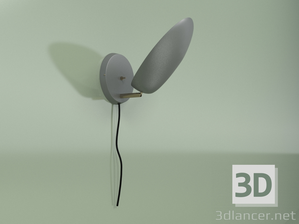 3D modeli Duvar lambası Kobra (gri) - önizleme