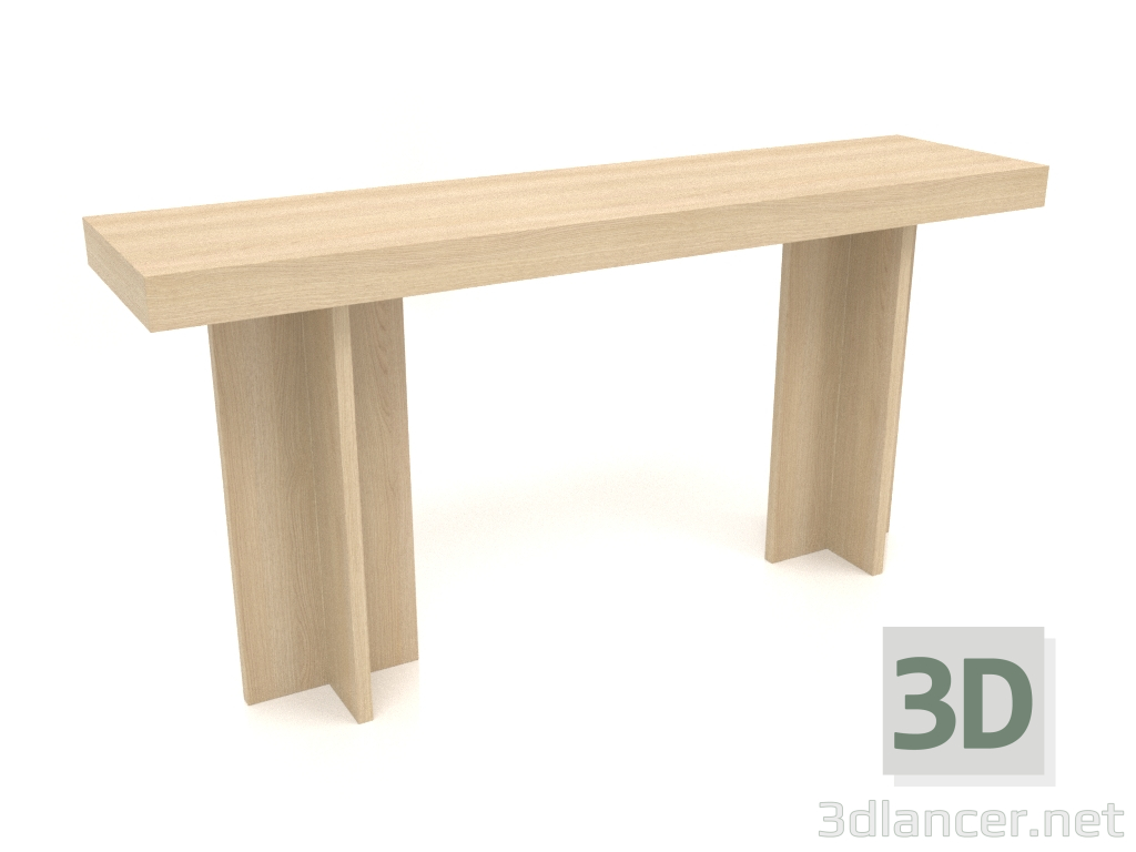 3D Modell Konsolentisch KT 14 (1600x400x775, Holz weiß) - Vorschau