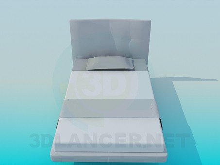 3d model Cama individual - vista previa