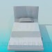 Modelo 3d Cama de solteiro - preview