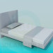 3d model Single bed - preview