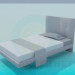3d модель Одномесная кровать – превью