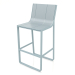 3d model Stool with a high back (Blue gray) - preview