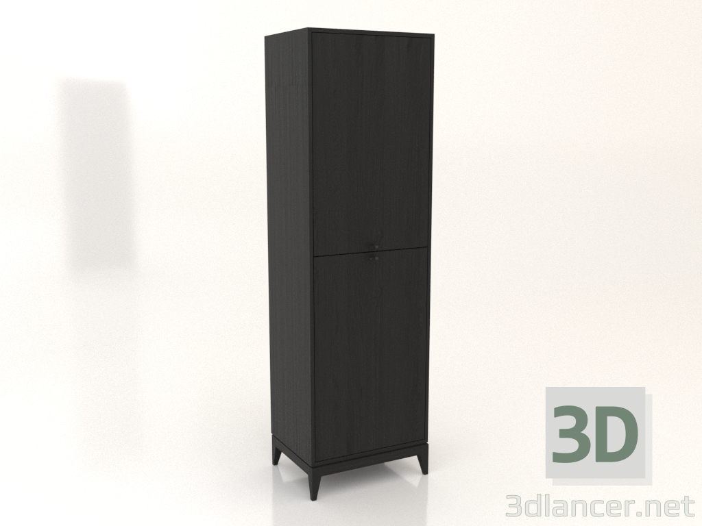 3d model Cabinet 1 600x450x2000 mm (black RAL 9005) - preview