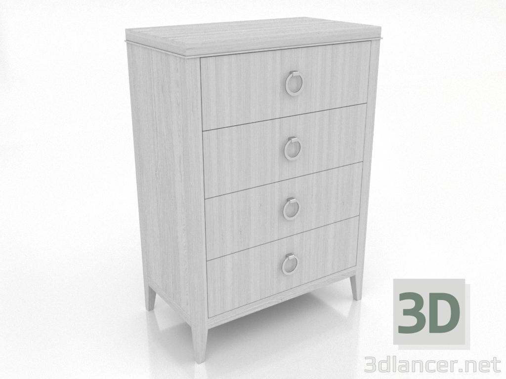 modello 3D Cassettiera alta (bianco RAL 9010) - anteprima modello 3D Cassettiera alta (bianco RAL 9010) - anteprima
