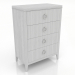 modello 3D Cassettiera alta (bianco RAL 9010) - anteprima