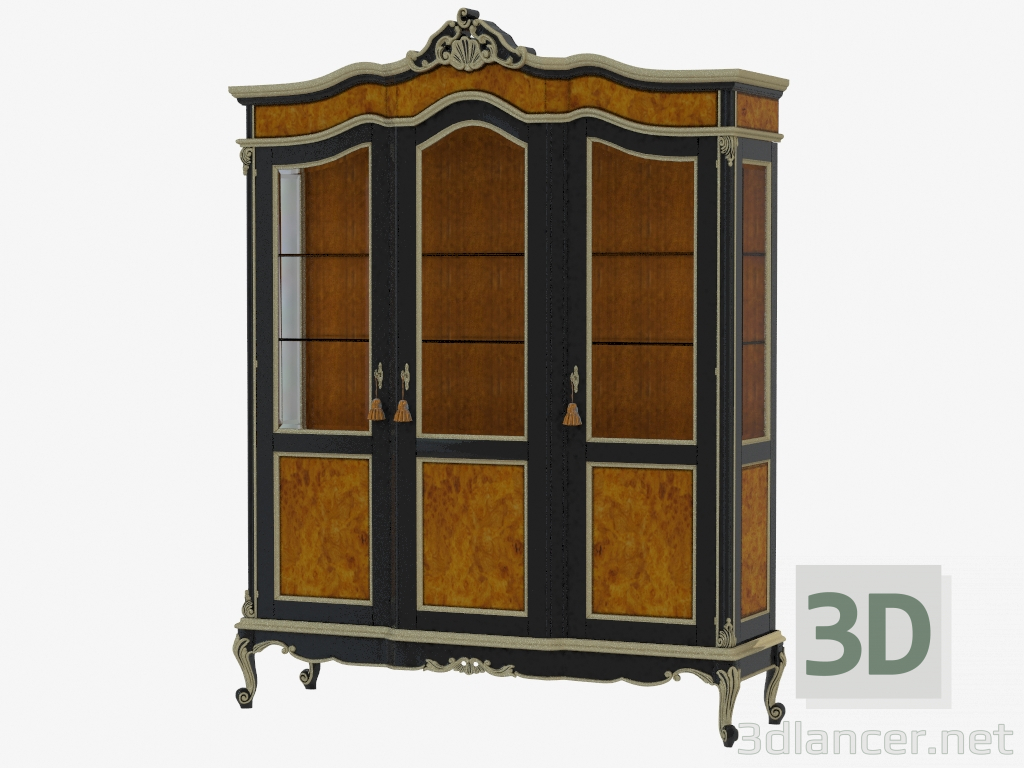 modèle 3D Vitrine en bois dur Casanova (art. 12115) - preview