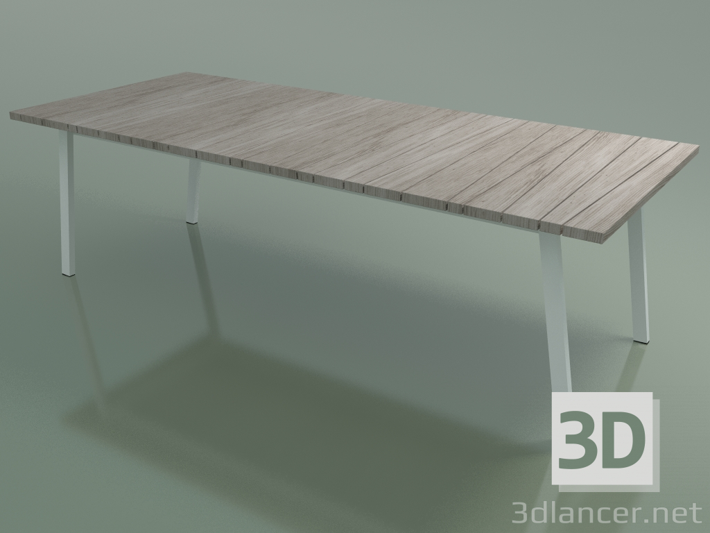 3D Modell Esstisch im Freien InOut (133, weiß lackiertes Aluminium, MAT-CL) - Vorschau