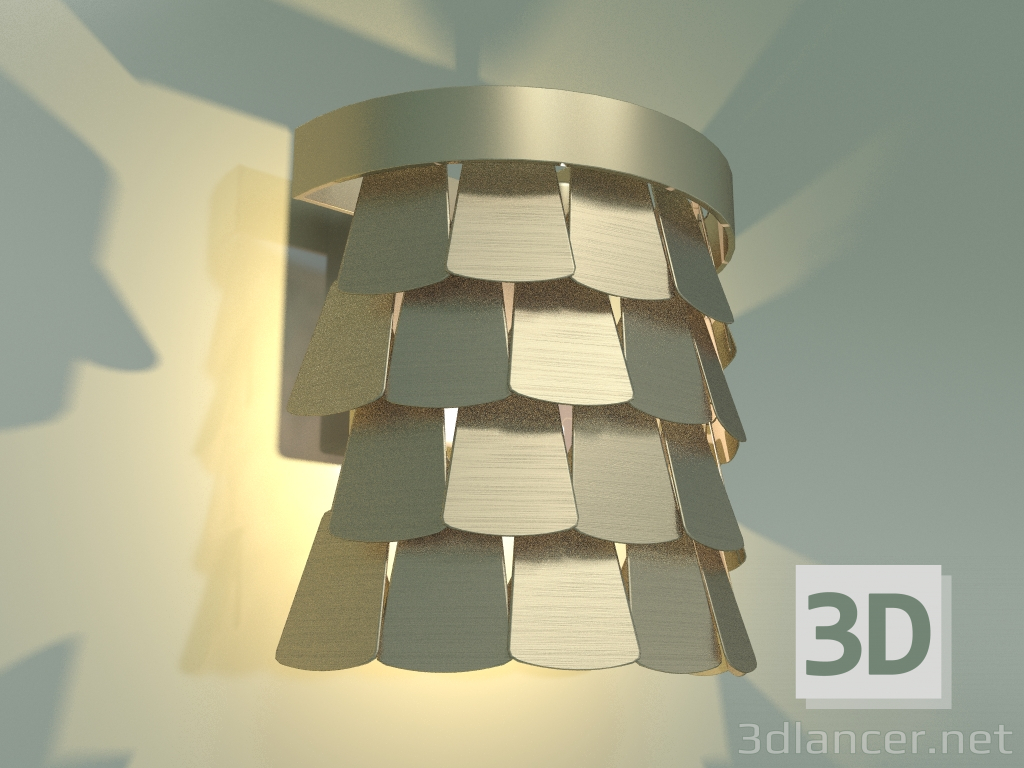modello 3D Lampada da parete Corazza 317 - anteprima