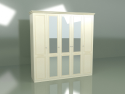 Kleiderschrank 5 Türen mit Spiegel VN 1503-1