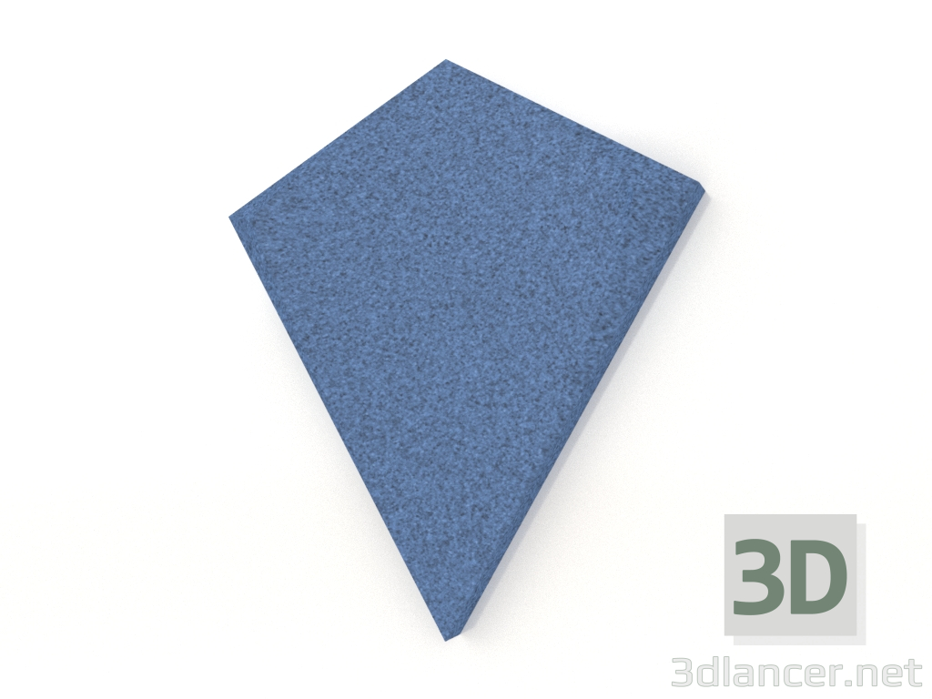 modello 3D Pannello murale 3D KITE (blu) - anteprima