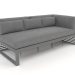 3d model Modular sofa, section 1 right (Anthracite) - preview