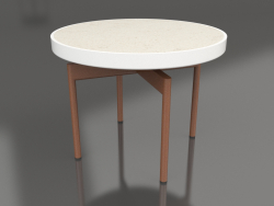 Round coffee table Ø60 (White, DEKTON Danae)