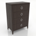 3d model Tall chest of drawers (ash walnut) - preview