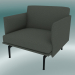 modèle 3D Chaise studio Outline (Fiord 961, Noir) - preview