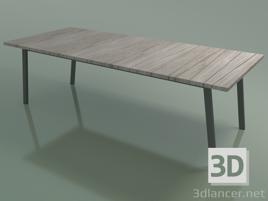 3D Modell Esstisch im Freien InOut (133, grau lackiertes Aluminium, MAT-CL) - Vorschau