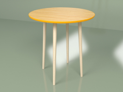 Круглый стол Спутник 70 см шпон (оранжевый)