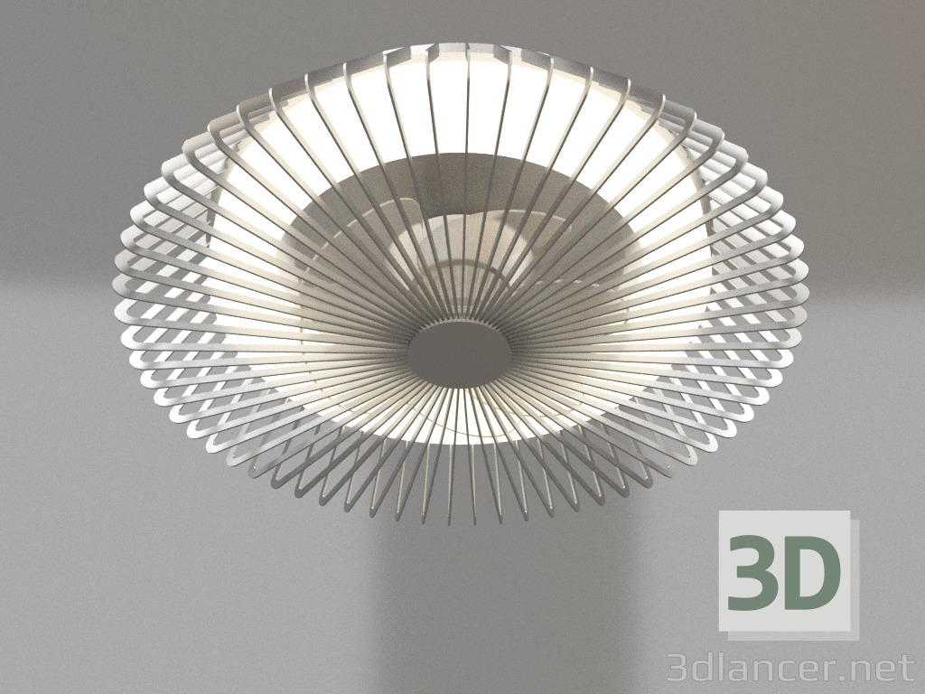 modello 3D Lampadario-ventilatore da soffitto (7122) - anteprima