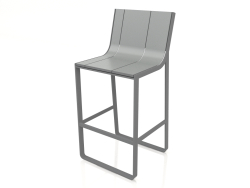 Stool with a high back (Anthracite)