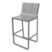 3d model Stool with a high back (Anthracite) - preview