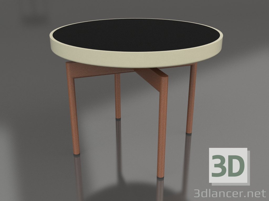 modello 3D Tavolino rotondo Ø60 (Oro, DEKTON Domoos) - anteprima