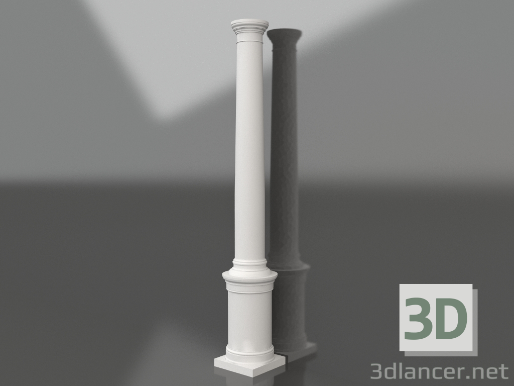 3D Modell Gipssäule KK 013 (D=200-240mm, H=3300mm) - Vorschau