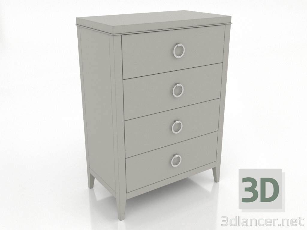modello 3D Cassettiera alta (RAL 7044) - anteprima modello 3D Cassettiera alta (RAL 7044) - anteprima