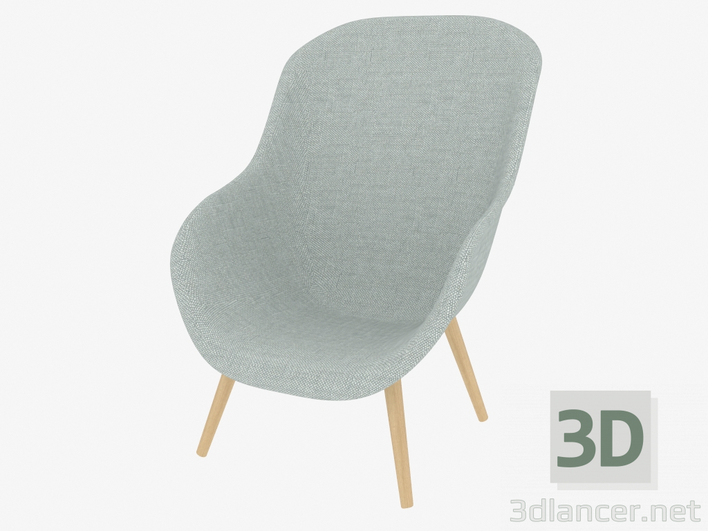 Modelo 3d Cadeira baixa da cadeira da sala de estar (AAL82) - preview