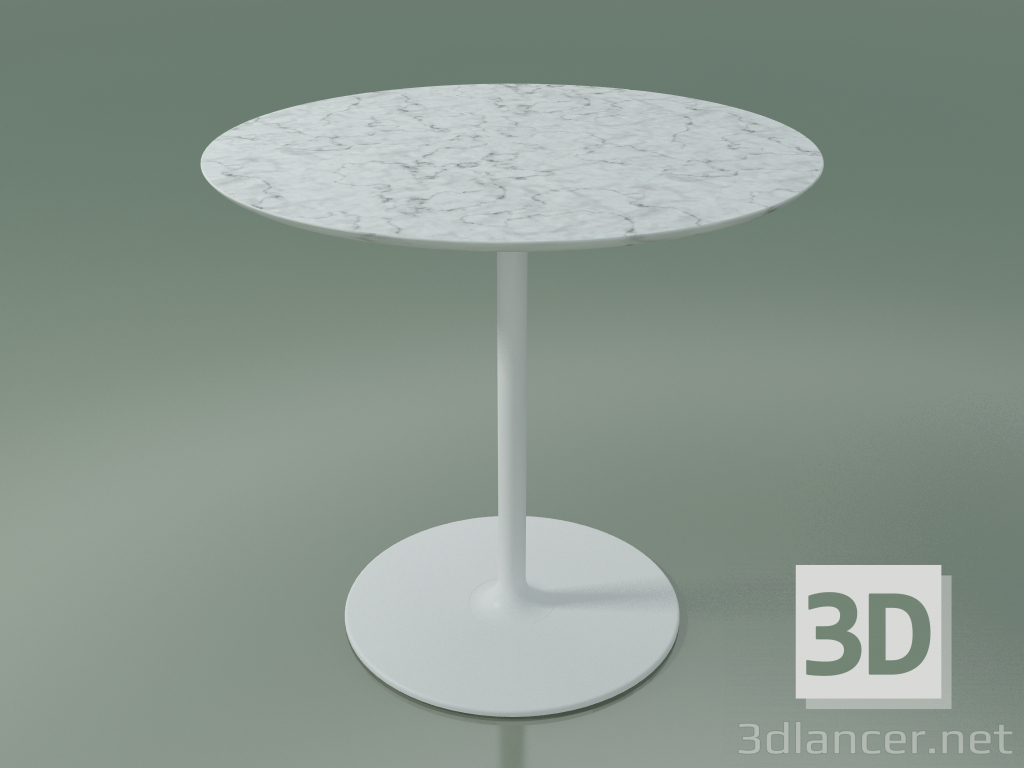 modello 3D Tavolo rotondo 0745 (H 74 - P 80 cm, marmo, V12) - anteprima
