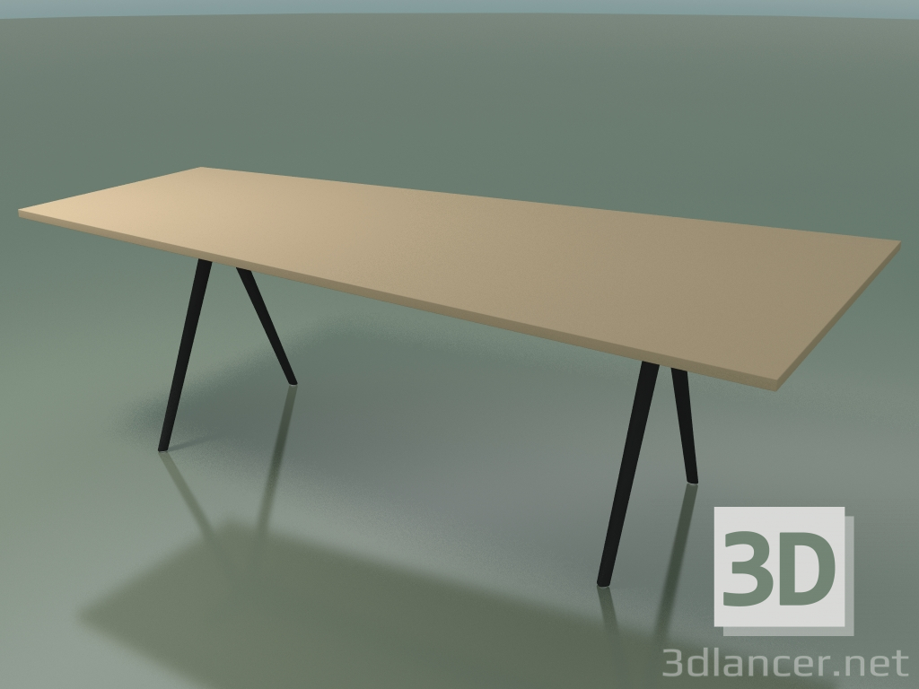 modello 3D Tavolo trapezoidale 5412 (H 74 - 120-80x240 cm, laminato Fenix F03, V44) - anteprima